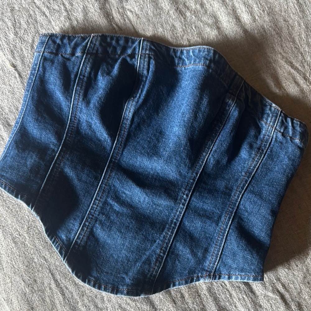 Denim Corset Top